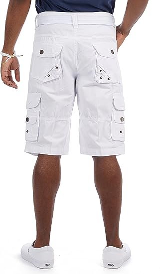 Mens and Solid Colors Knee Length Classic Fit Multi Pocket