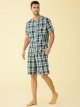 Men's Summer Cotton Pajamas Shorts Set
