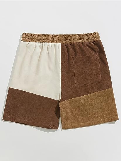 Men's Print Drawstring Waist Track Shorts